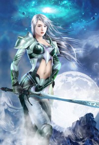 一池青莲待月开